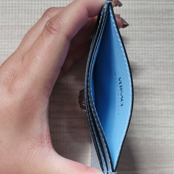 Versace Medusa Card Holder-Pastel Blue - Picture 8 of 14
